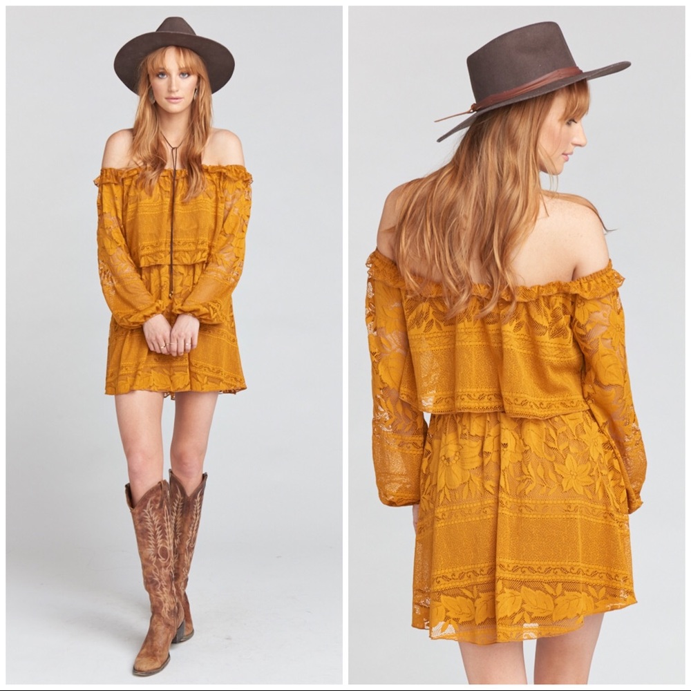 Show Me Your MuMu Bess Dress In Marigold NWT